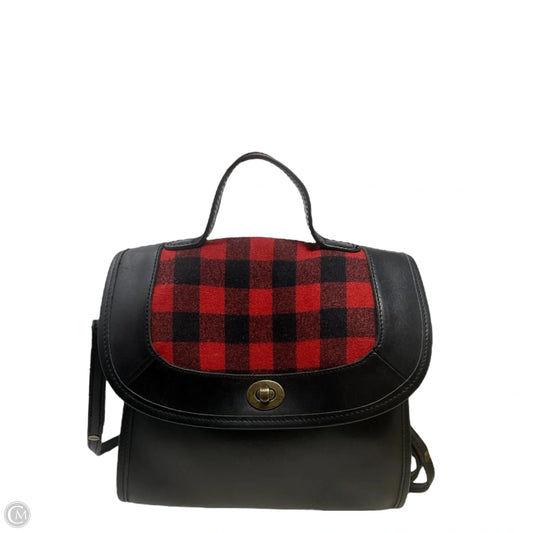 Wool & Leather Satchel By Pendleton, Size: Small