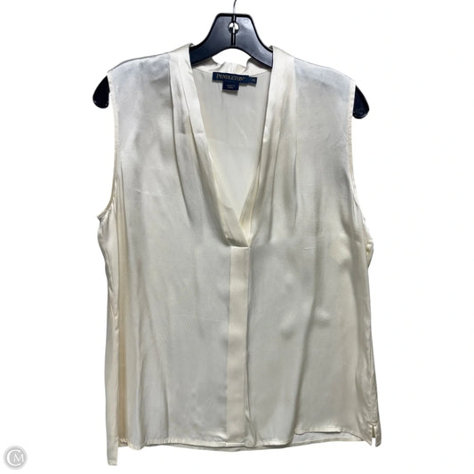 Silk Top Sleeveless By Pendleton In Cream, Size: 12