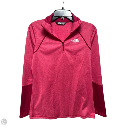 Athletic Top Long Sleeve Collar By The North Face In Pink, Size: M