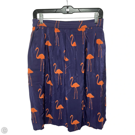 Rare Stilt Striders Silk Skirt By Charlotte Taylor X Anthropologie  In Animal Print, Size: 4