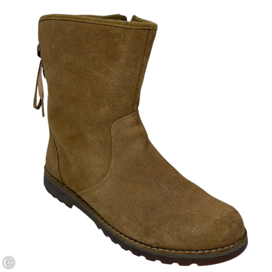 Corene Lace Up Boots Designer By Ugg In Tan, Size: 6