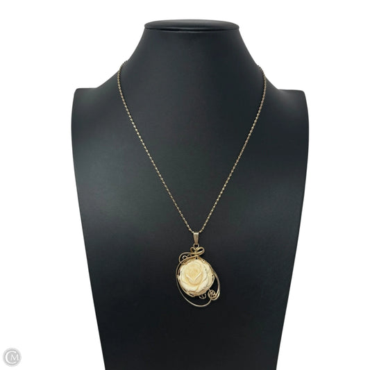 14K GF Carved Rose Necklace