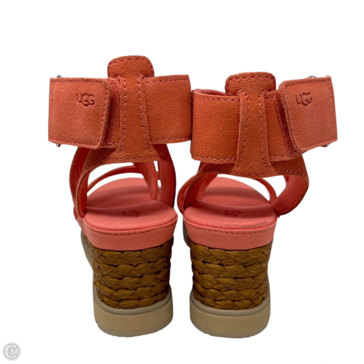 Ileana Ankle Strap Wedge Sandals Designer By Ugg In Peach, Size: 7