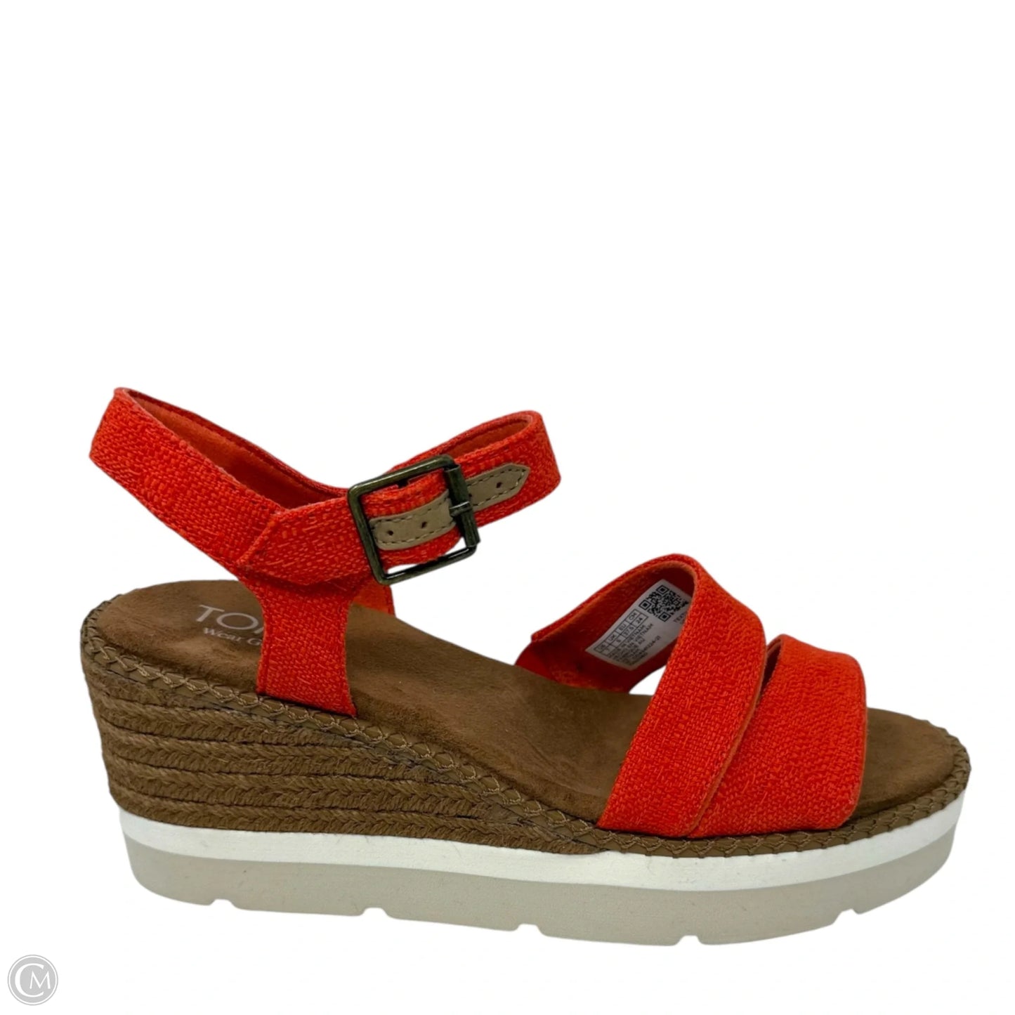 Darya Wedge Platform Sandals By Toms In Orange, Size: 7