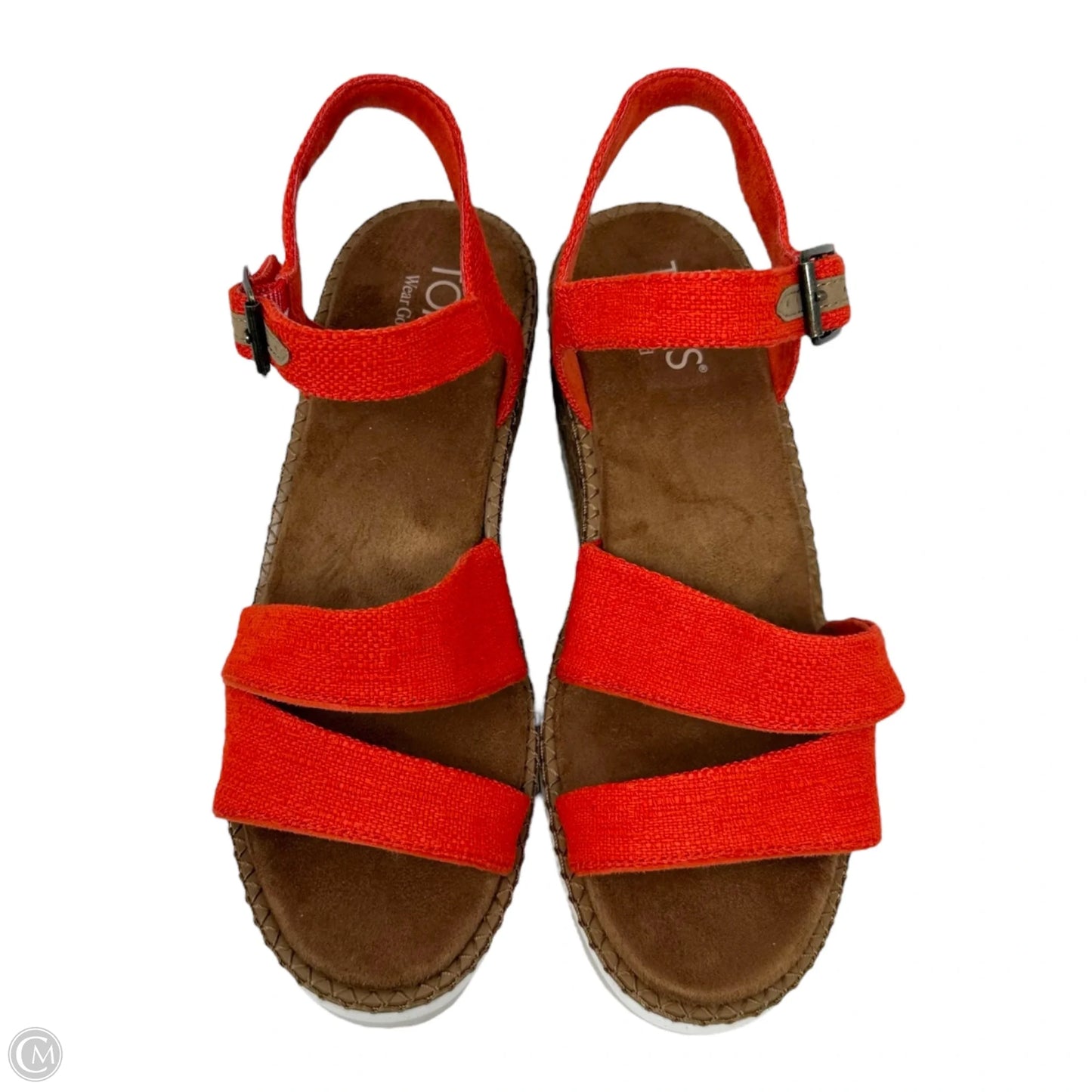 Darya Wedge Platform Sandals By Toms In Orange, Size: 7