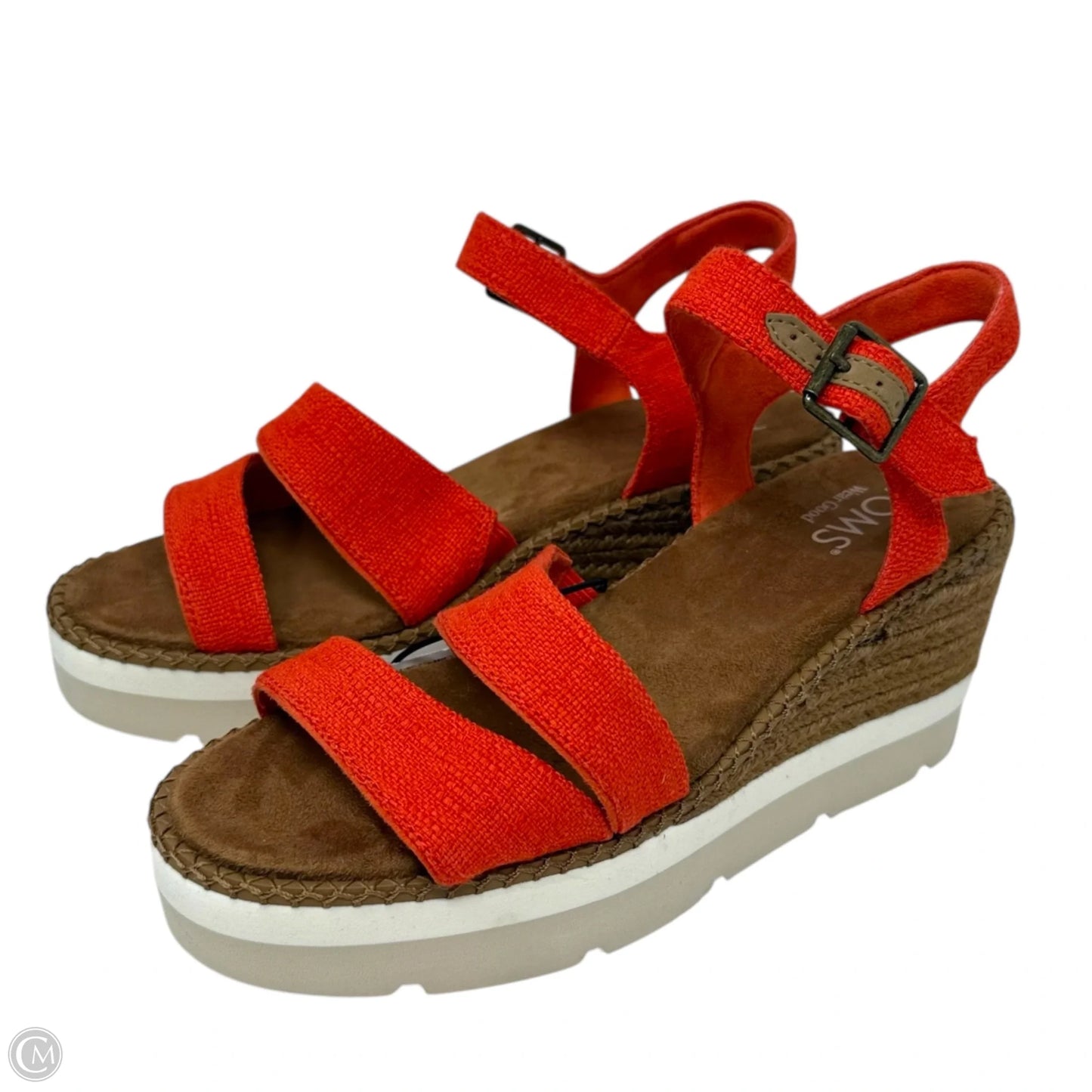 Darya Wedge Platform Sandals By Toms In Orange, Size: 7