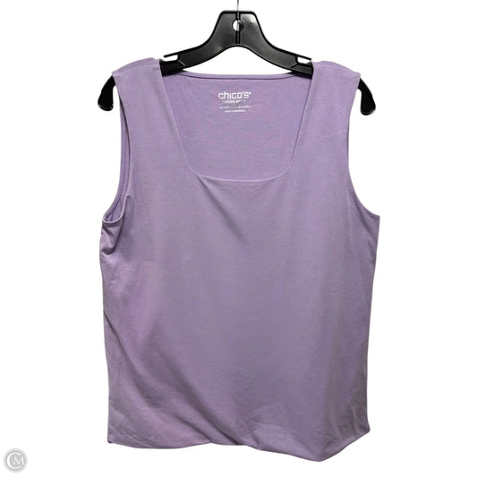 Top Sleeveless By Chicos In Purple, Size: L