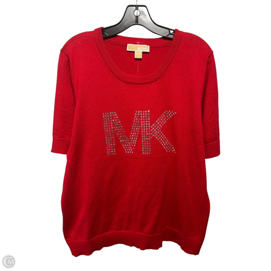 Rhinestone Sweater By Michael By Michael Kors In Red, Size: Xl