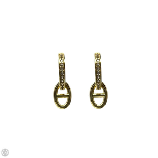 Vermeil Pave Hoop With Nautical Link Earrings By Clothes Mentor