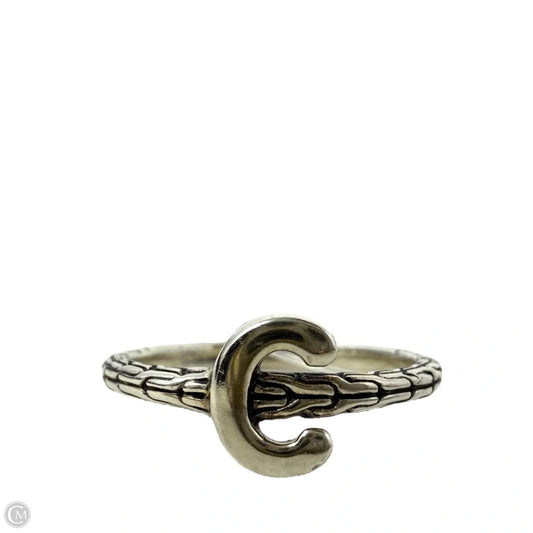 Made In Bali Sterling Silver Initial “C” Stacking Ring By Annika Witt, Size: 7