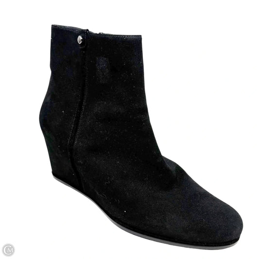 Sidetrack Wedge Boots Designer By Stuart Weitzman In Black, Size: 11.5