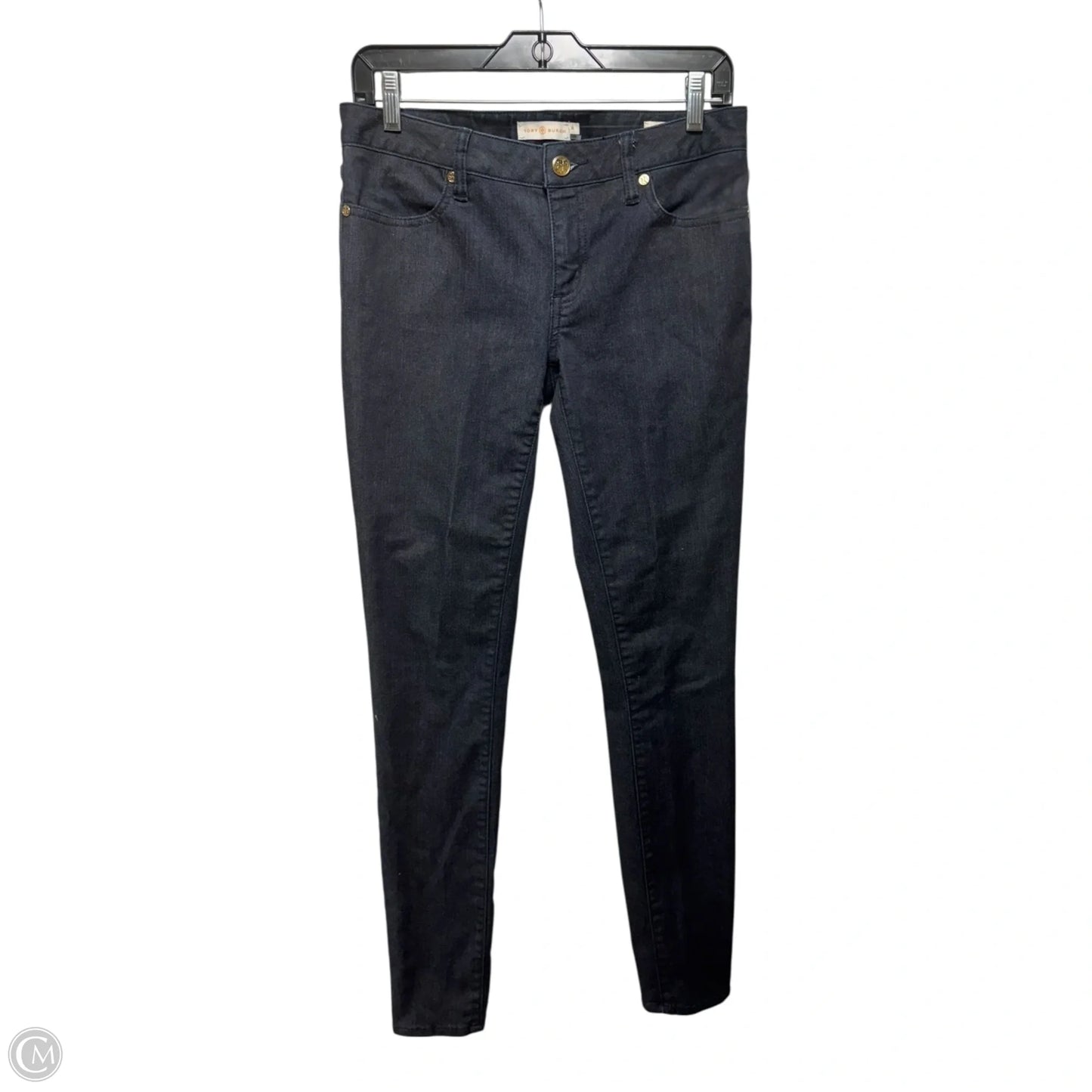 Legging Jeans Designer By Tory Burch In Blue Denim, Size: 6