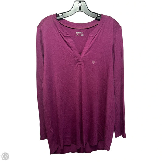 Top Long Sleeve By Eddie Bauer In Purple, Size: L