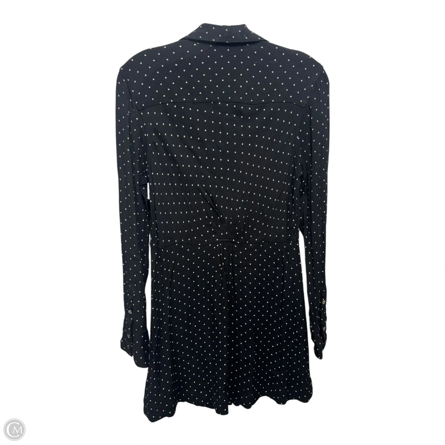 This Town Long Sleeve Mini Shirt Dress By Free People In Polkadot Pattern, Size: M