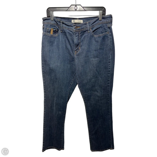 Slimming Straight Leg Jeans By Levis In Blue Denim, Size: 16