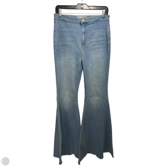 Jeans Flared By Free People In Blue Denim, Size: 8