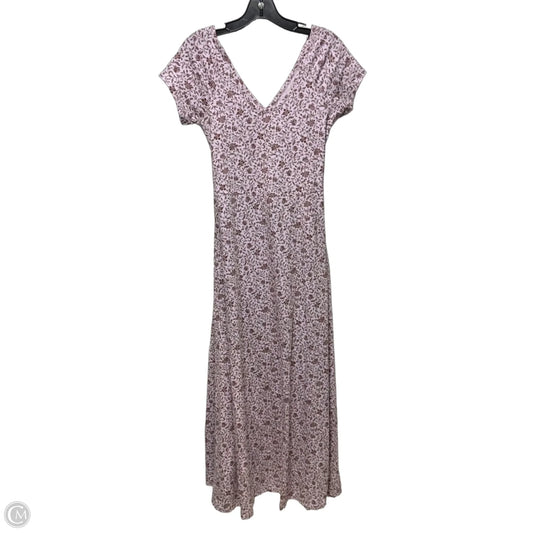 Organic Fit & Flare Crossover Maxi Dress By Pact In Purple, Size: M