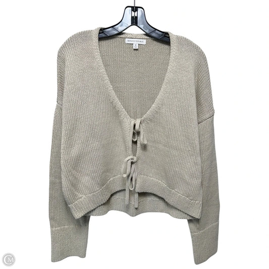 Tie Front Sweater By Banana Republic In Tan, Size: M