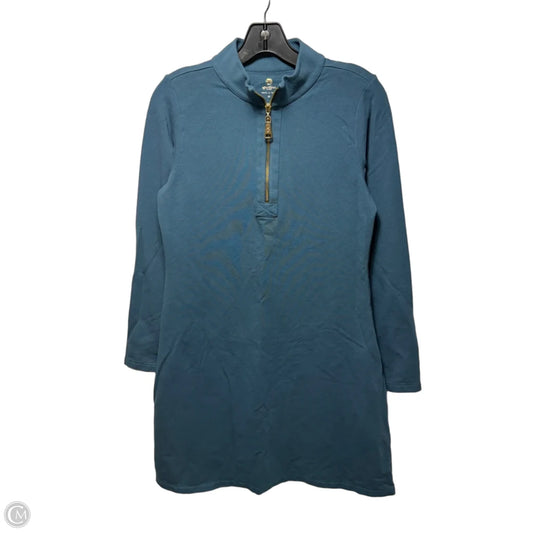 Nora Half-Zip Dress By Spartina In Blue, Size: M