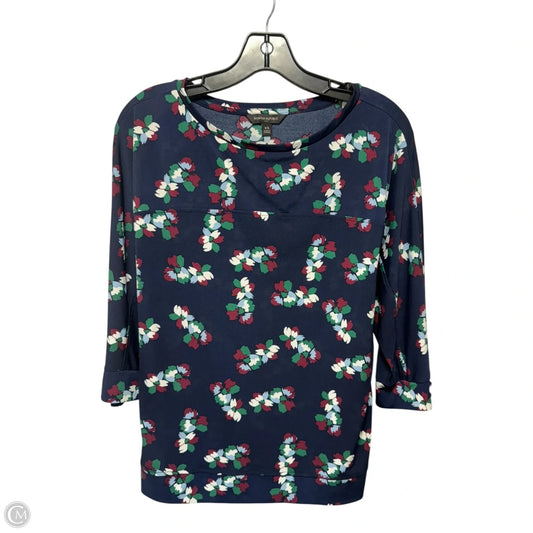 Top 3/4 Sleeve By Banana Republic In Floral Print, Size: Xs