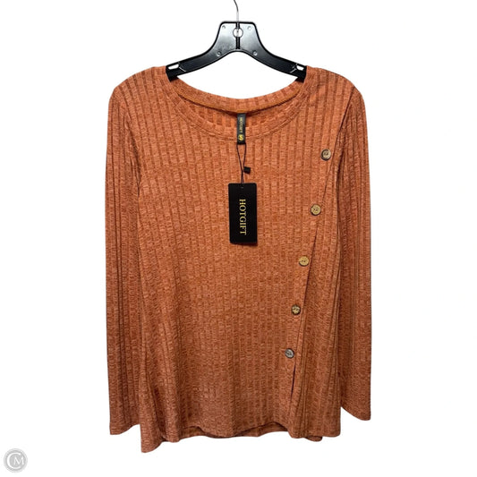 Top Long Sleeve By HotGift In Orange, Size: S