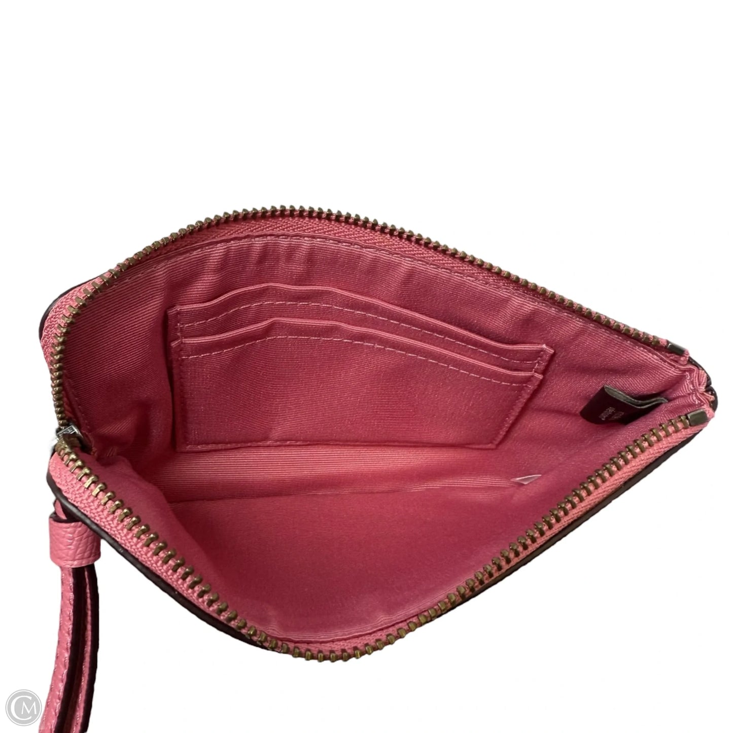 Corner Zip Wristlet Designer By Coach, Size: Small