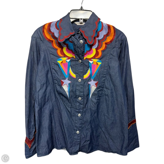 Embroidered Top Long Sleeve By Tsumori Chisato In Multi-colored, Size: S