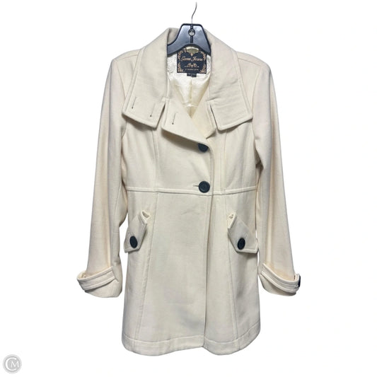 Wool Blend Peacoat By Guess In Cream, Size: M