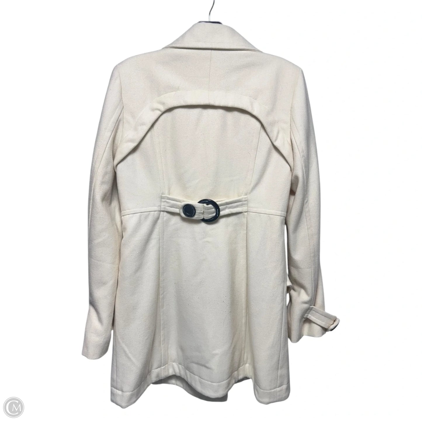 Wool Blend Peacoat By Guess In Cream, Size: M