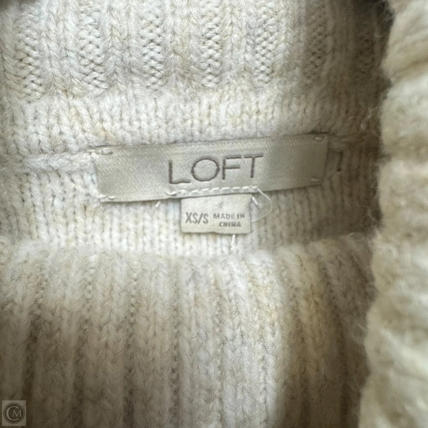 Sweater By Loft In Cream, Size: Xs