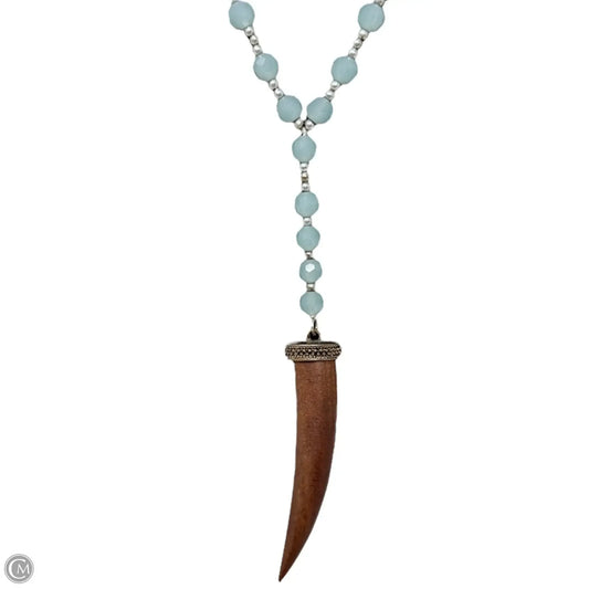 Wood Horn Beaded Y Necklace