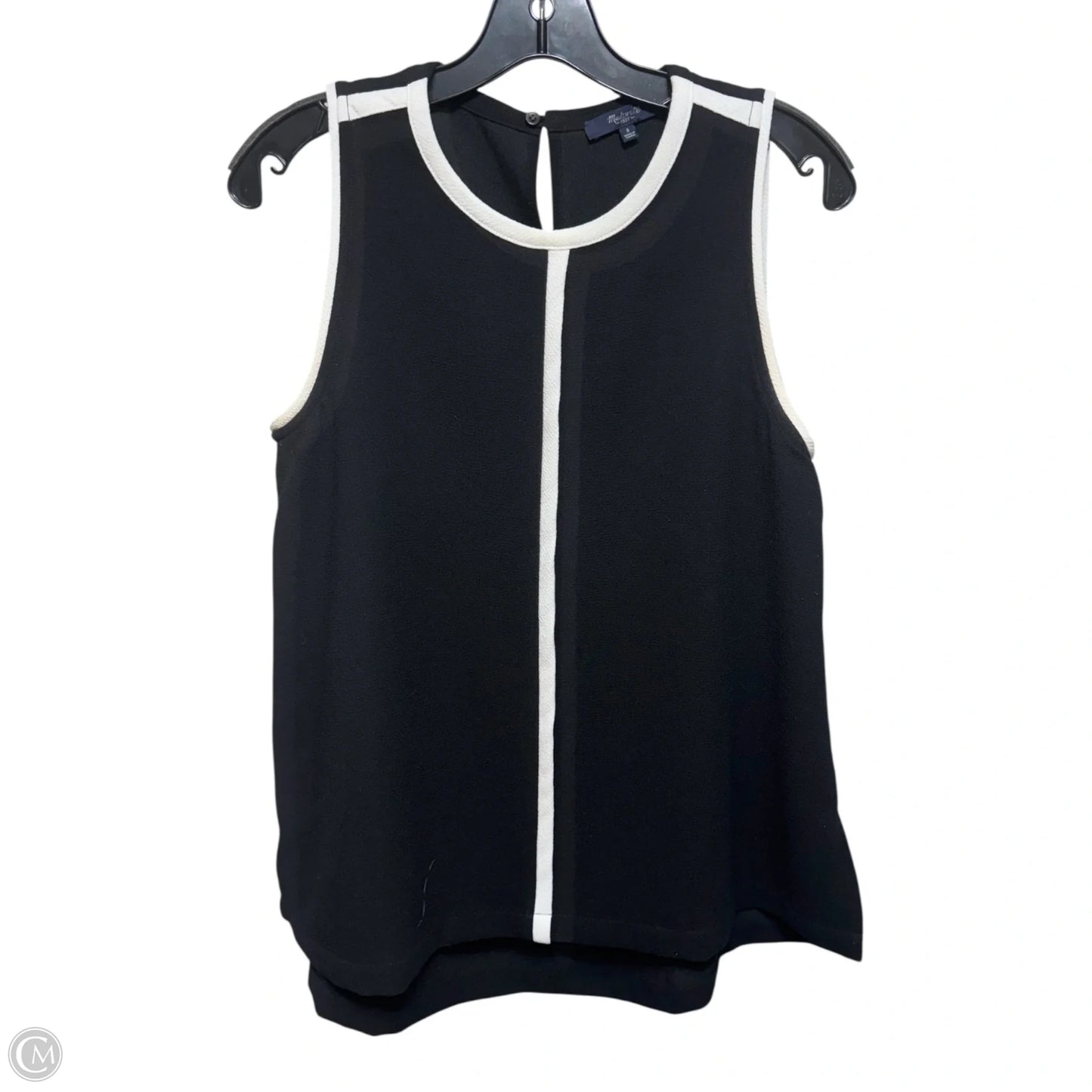 Top Sleeveless By Madewell In Black & White, Size: S
