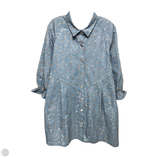 Dress Casual Midi By Blue B In Blue Denim, Size: L