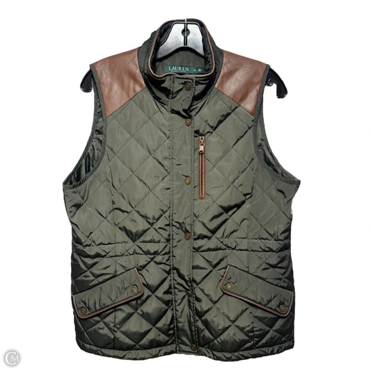 Vest Puffer & Quilted By Lauren By Ralph Lauren In Green, Size: L
