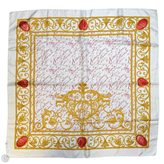 Vintage Silk Square Scarf By Nina Ricci