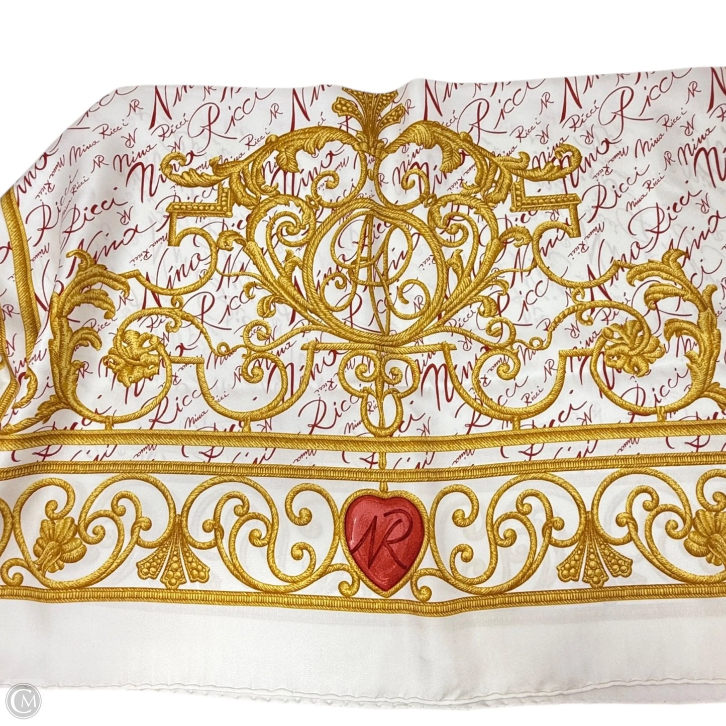 Vintage Silk Square Scarf By Nina Ricci