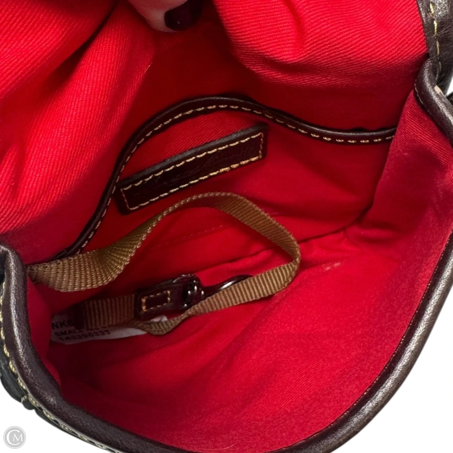 Pebbled Suede Crossbody Designer By Dooney And Bourke, Size: Small