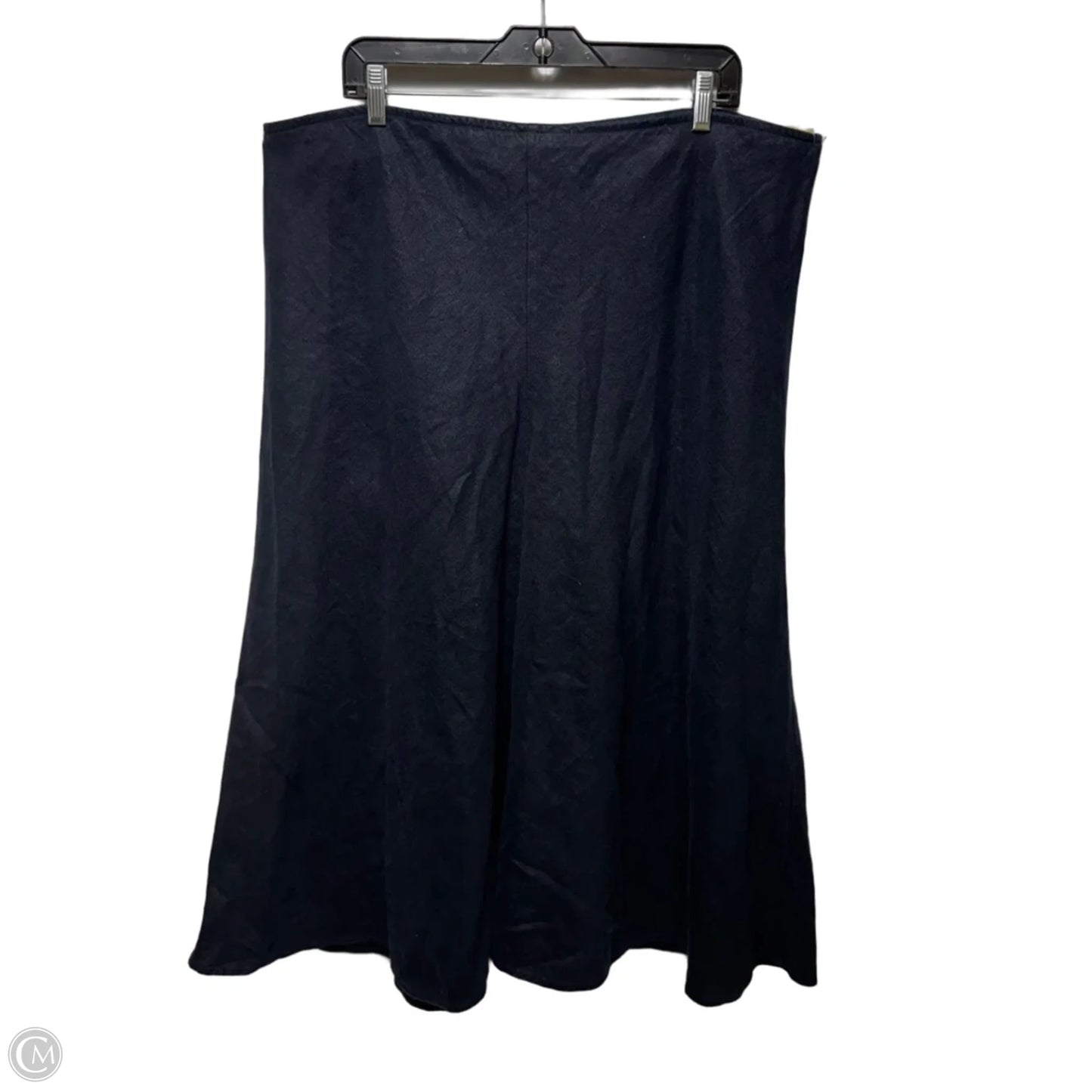 Linen Skirt Maxi By Eileen Fisher In Navy, Size: Xl