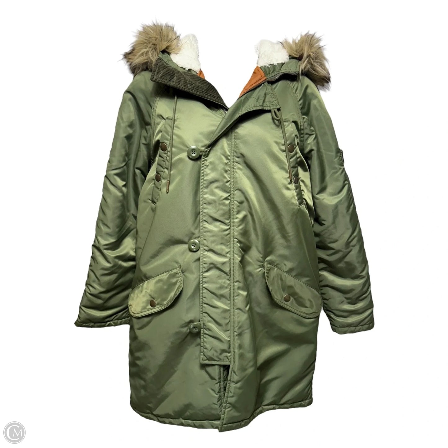 Coat Parka By American Eagle In Green, Size: S
