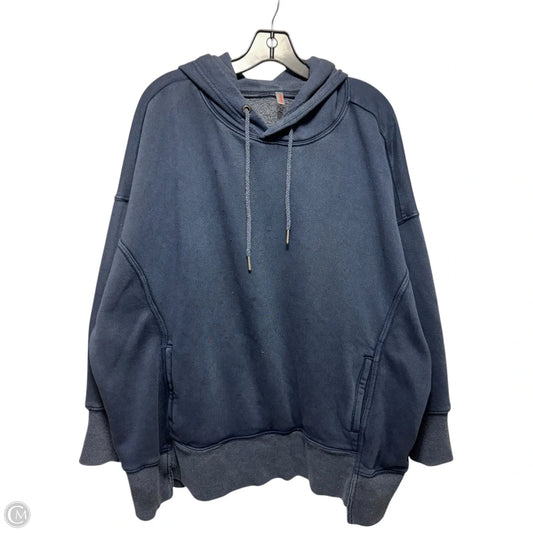 Sweatshirt Hoodie By Free People In Navy, Size: S
