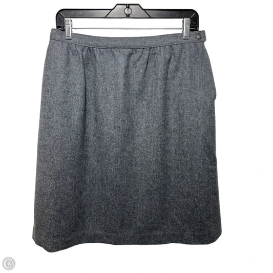 Vintage Wool Skirt Midi By Pendleton In Grey, Size: 16