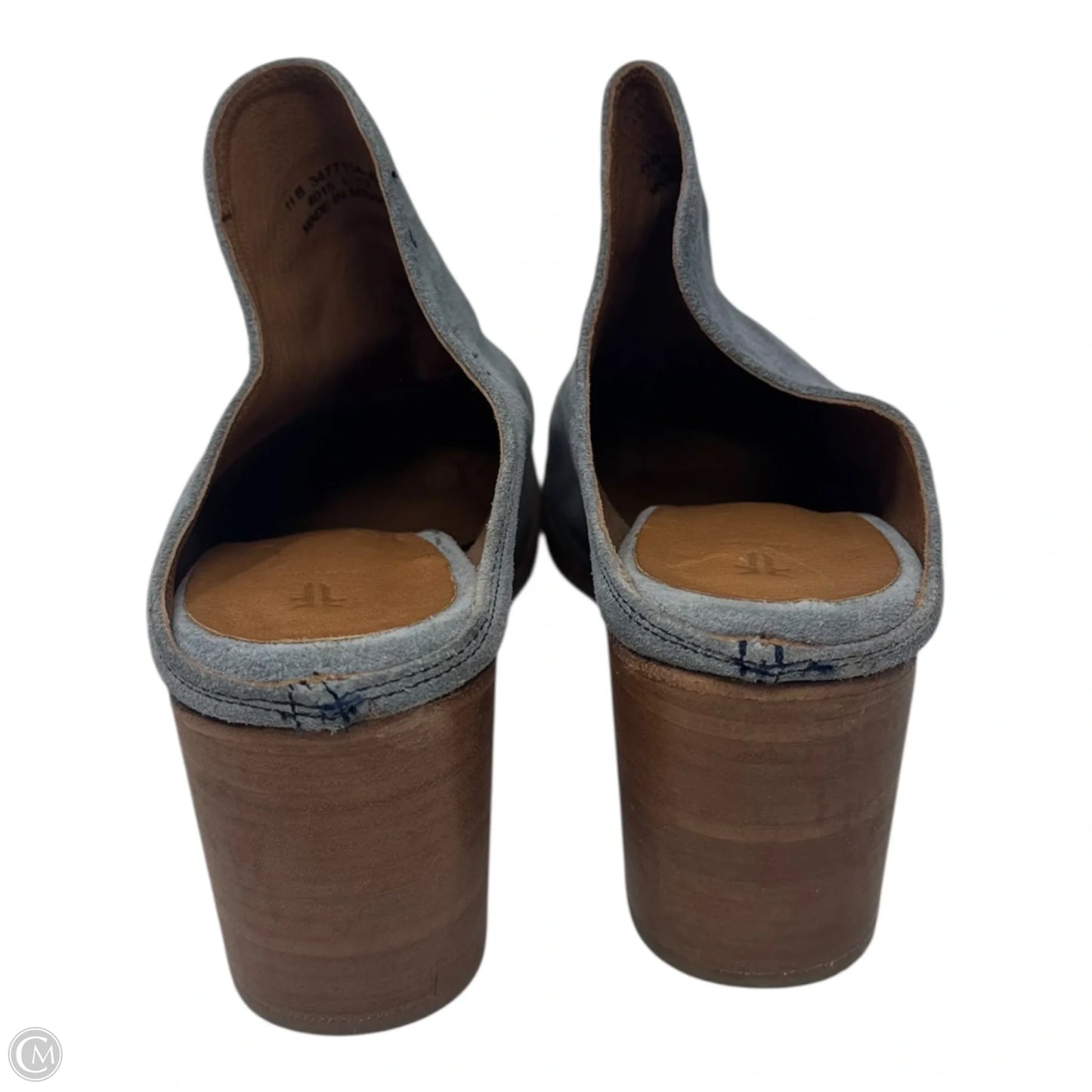 Naomi Mule Shoes Designer By Frye In Blue, Size: 11