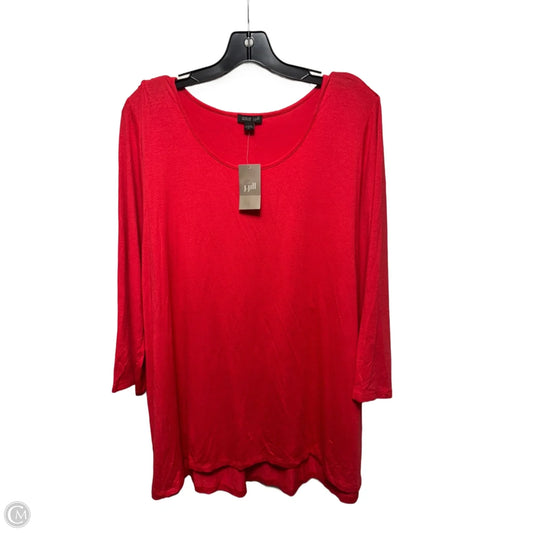 Top 3/4 Sleeve By J. Jill In Red, Size: Xl