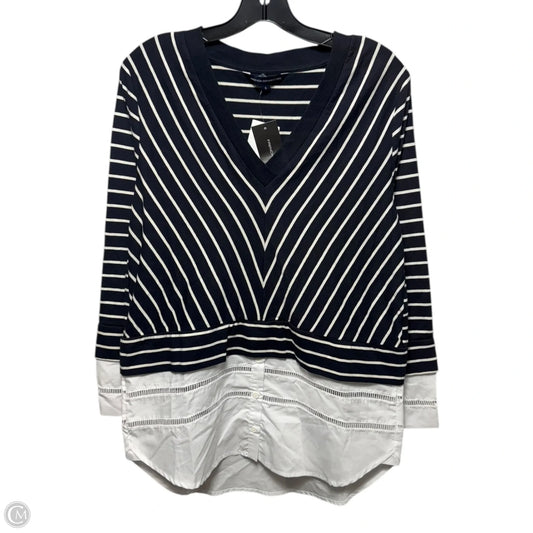 Top Long Sleeve By French Connection In Striped Pattern, Size: S
