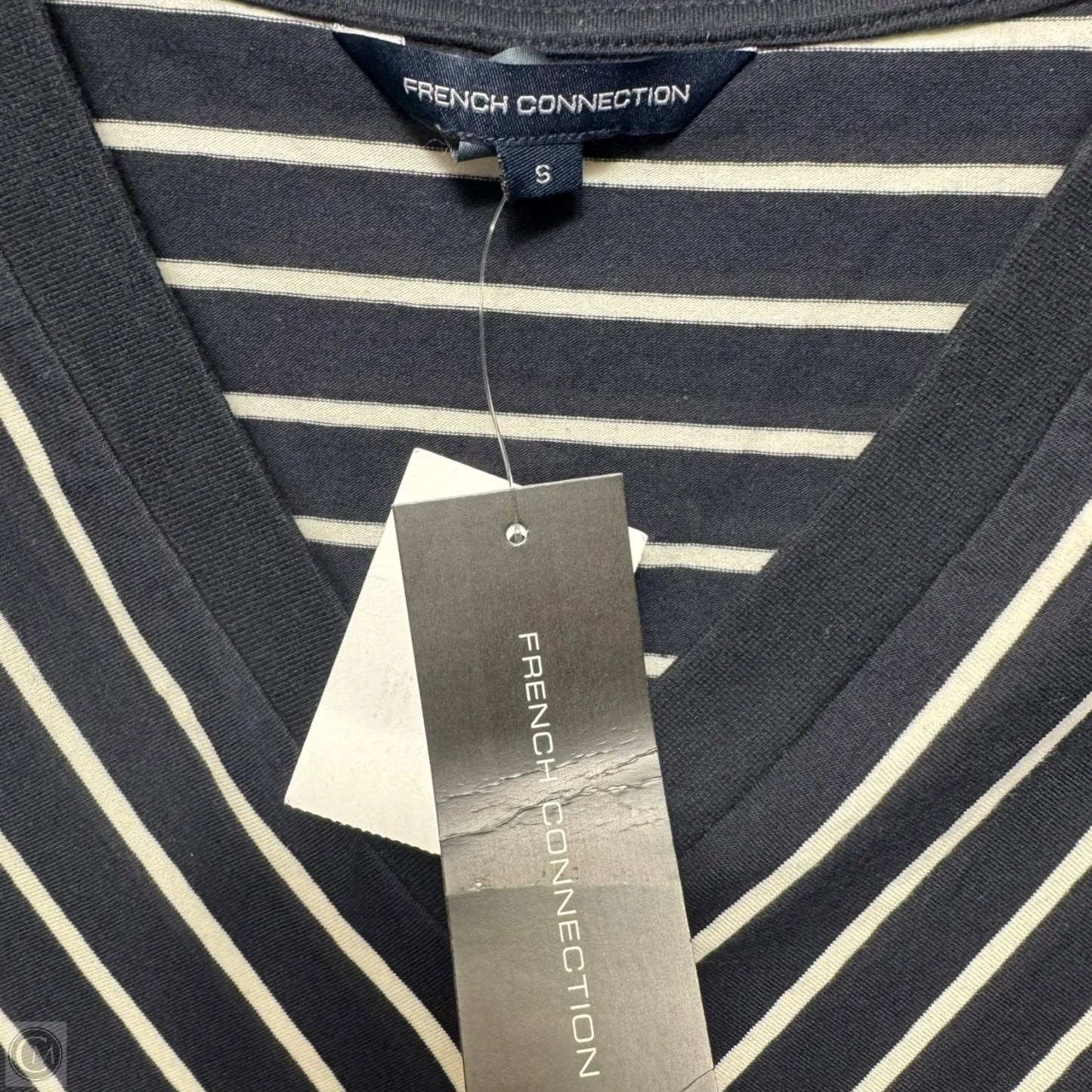 Top Long Sleeve By French Connection In Striped Pattern, Size: S