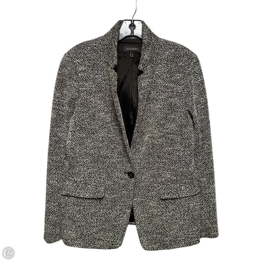 Blazer By Talbots In Black & Cream, Size: M