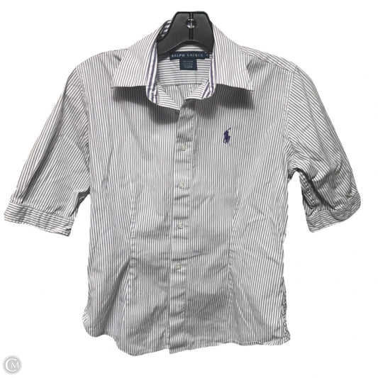 Top Short Sleeve By Ralph Lauren In Striped Pattern, Size: 4