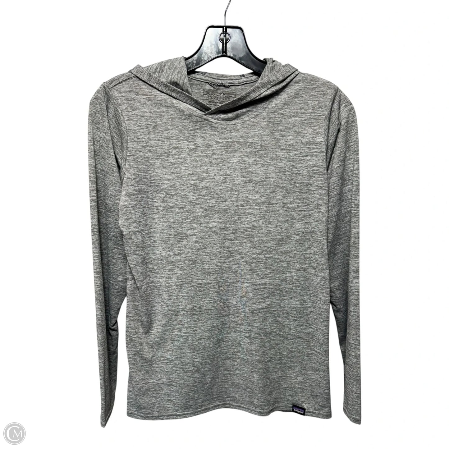 Athletic Top Long Sleeve Hoodie By Patagonia In Grey, Size: Xs