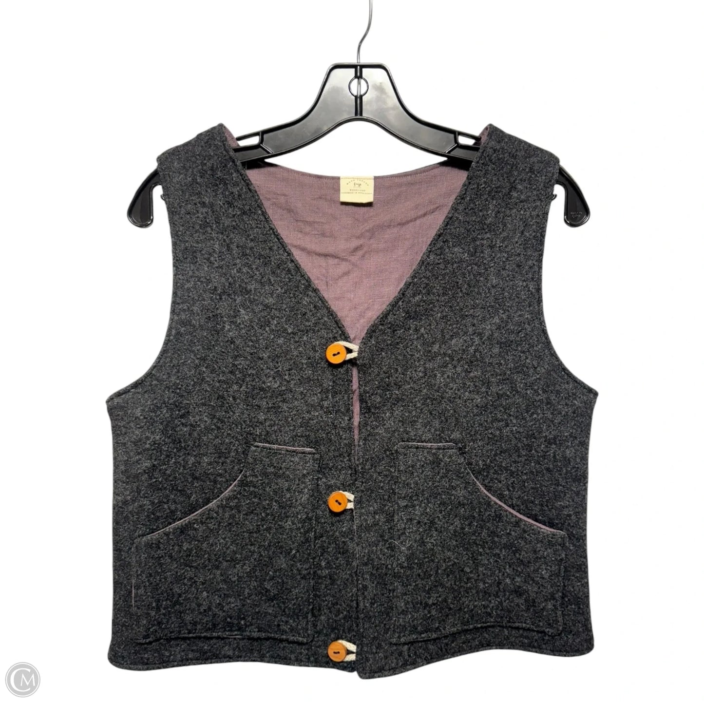 Vest By Wood Thrush In Grey, Size: M