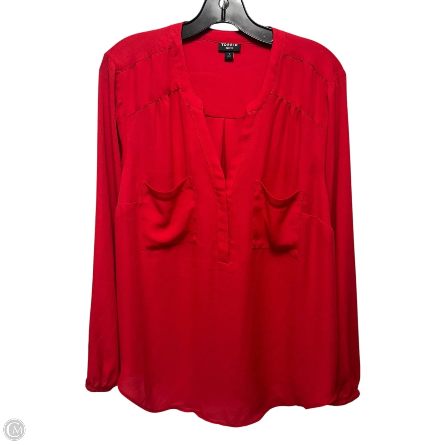 Top Long Sleeve By Torrid In Red, Size: 1x